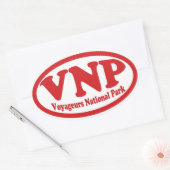 Voyageurs National Park rode ovale sticker (Envelop)