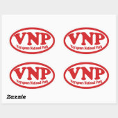 Voyageurs National Park rode ovale sticker (Vel)