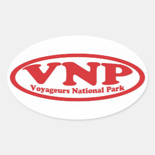 Voyageurs National Park rode ovale sticker