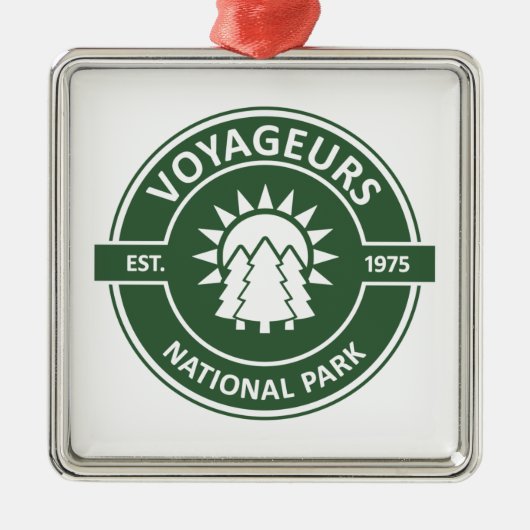 Voyageurs National Park Sun Trees Metalen Ornament (Voorkant)