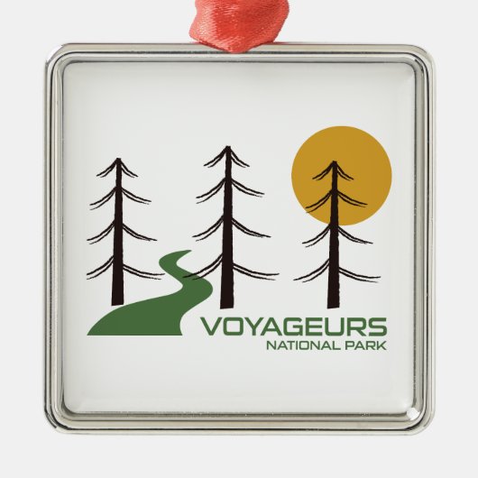 Voyageurs National Park Trail Metalen Ornament (Voorkant)