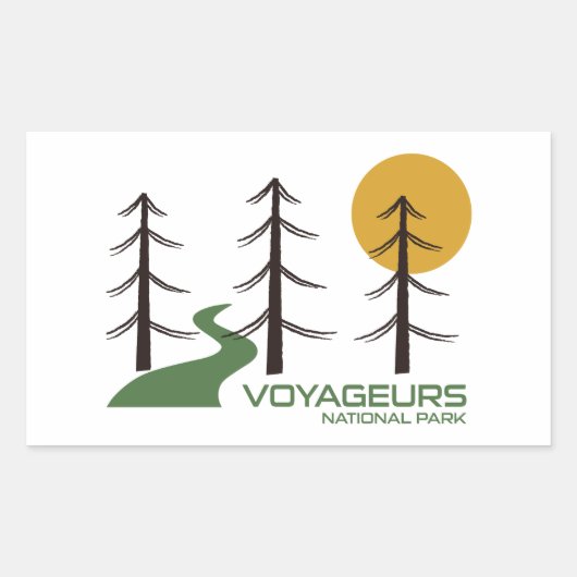 Voyageurs National Park Trail Rechthoekige Sticker (Voorkant)