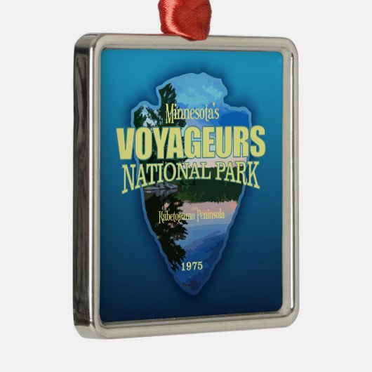 Voyageurs NP (pijlpunt) Metalen Ornament (Rechts)