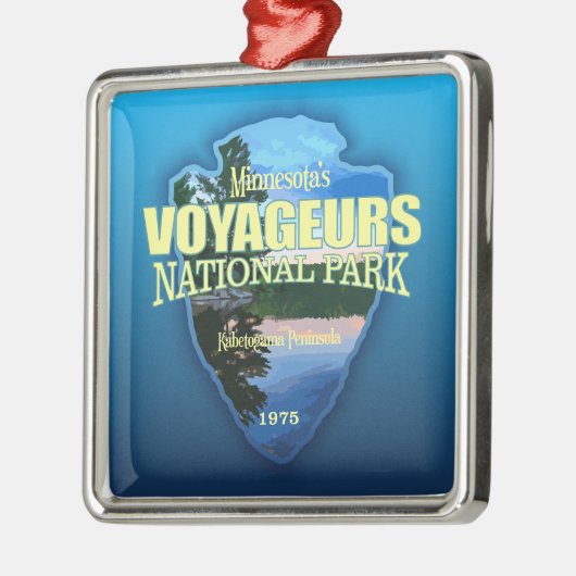 Voyageurs NP (pijlpunt) Metalen Ornament (Links)