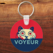 VOYEUR Cat Propaganda Sleutelhanger (Voorkant)