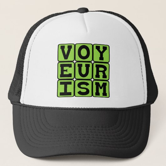 Voyeurisme, gluurgedrag trucker pet (Voorkant)