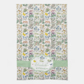 Voysey Apothecary Garden Custom Kitchen Tea Towel Theedoek (Verticaal)