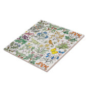 Voysey Apothecary's Garden Art Tile Trivet Tegeltje (Zijkant)