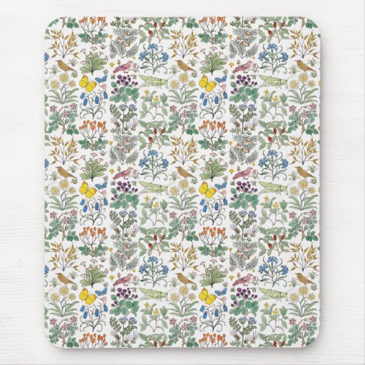 Voysey Apothecary's Garden Pattern Mousepad Muismat (Voorkant)