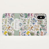 Voysey Apothecary's Garden Pattern Personalized Case-Mate iPhone Case (Achterkant (horizontaal))