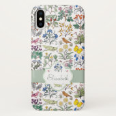 Voysey Apothecary's Garden Pattern Personalized Case-Mate iPhone Case (Achterkant)