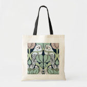 Voysey Art Nouveau Owl Nest Pattern Canvas tas (Voorkant)