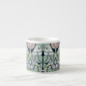 Voysey Art Nouveau Owl Nest Pattern Espresso Mokke Espresso Kop (Voorkant)