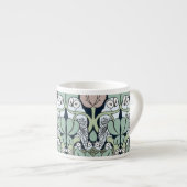Voysey Art Nouveau Owl Nest Pattern Espresso Mokke Espresso Kop (Voorkant rechts)