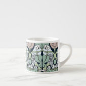 Voysey Art Nouveau Owl Nest Pattern Espresso Mokke Espresso Kop (Rechts)