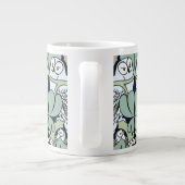 Voysey Art Nouveau Owl Nest Pattern Jumbo Mok (Achterkant)