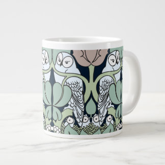Voysey Art Nouveau Owl Nest Pattern Jumbo Mok
