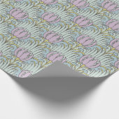 Voysey Bird en Tulip Pattern Arts and Crafts Cadeaupapier (Hoek)