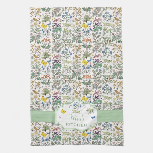 Voysey Kitchen Tea Towel Custom voor MR. Theedoek (Verticaal)