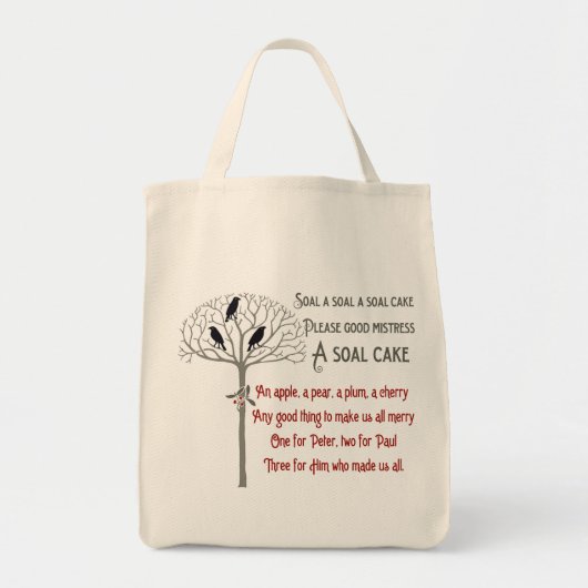 Voysey Rook en Holly Pattern Canvas tas (Voorkant)