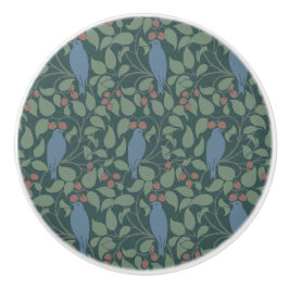 Voysey's Birds in Berry Struik Keramische knop