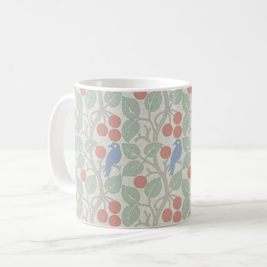 Voysey's Birds in Fruit Tree Coffee Mok (Voorkant links)