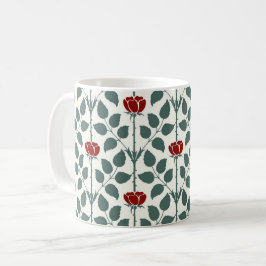 Voysey's Briar Roos, donkerrode koffie Mok
