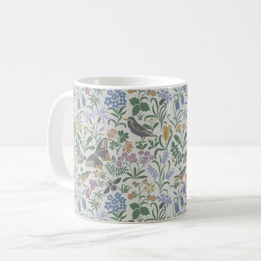 Voysey's Garden 2 koffiemok (Voorkant links)