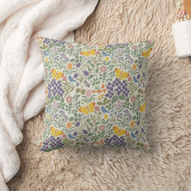 Voysey's tuin natuurlijke achtergrond kussen (Deken)