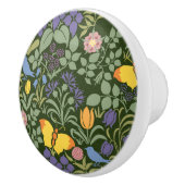 Voysey's wilde bloemen keramische knop (Rechts)