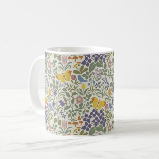 Voysey's Wildflower Coffee Mok (Voorkant links)
