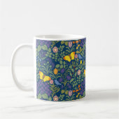 Voysey's Wildflower, donkerblauwe koffie Mok (Links)