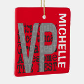 VP Extraordinaire CUSTOM Keramisch Ornament (Rechts)