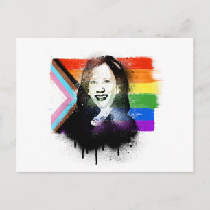 VP Kamala Harris LGBTQ Progress Pride Graffiti Briefkaart