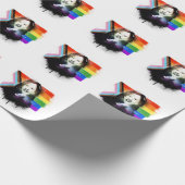 VP Kamala Harris LGBTQ Progress Pride Graffiti Cadeaupapier (Hoek)