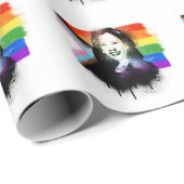 VP Kamala Harris LGBTQ Progress Pride Graffiti Cadeaupapier (Rol Hoek)