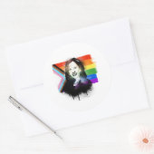 VP Kamala Harris LGBTQ Progress Pride Graffiti Ronde Sticker (Envelop)