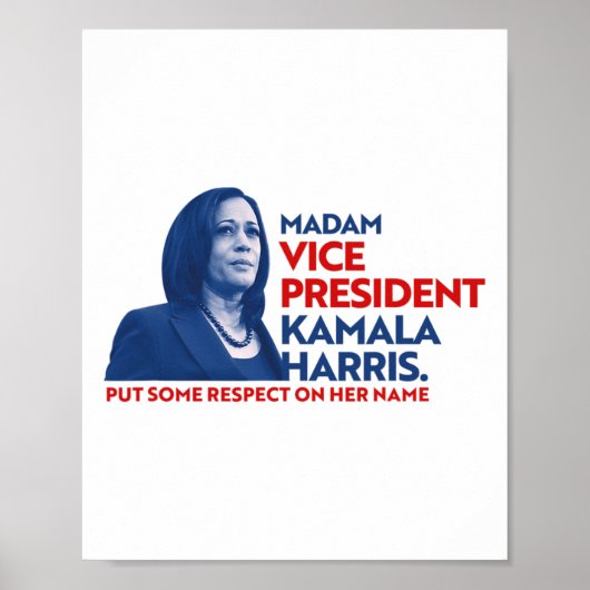 VP Kamala Harris respecteert haar naam 2020 Joe Bi Poster (Voorkant)