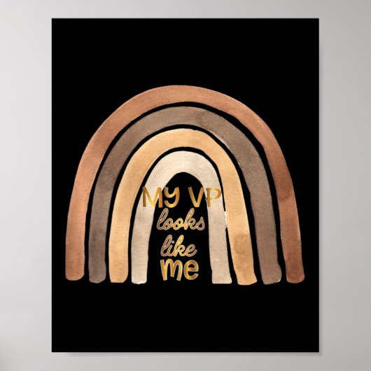 VP lijkt op mij Kamala Harris Kind meisje Rainbow Poster (Voorkant)