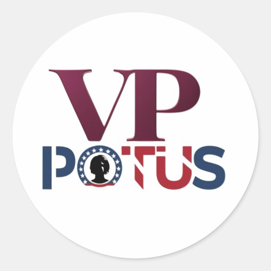 VP naar POTUS Ronde Sticker (Voorkant)