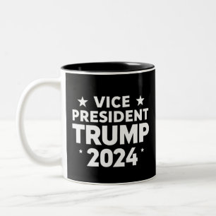 VP Trump Grappige Verkiezing Joe Biden Grappige Qu Tweekleurige Koffiemok