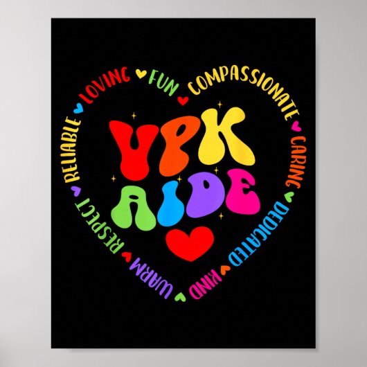 Vpk Aide First Day Of Back To School Appreciation Poster (Voorkant)