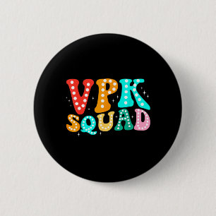VPK Squad Grappige Terug naar School Leraren Stude Ronde Button 5,7 Cm