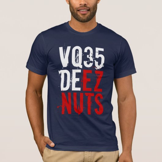 VQ35 DEEZ NUTS (rood/wit) T-shirt (Voorkant)