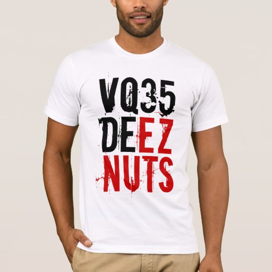 VQ35 DEEZ NUTS (rood/zwart) met 350Z Logo T-shirt (Voorkant)