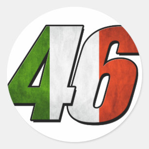 VR46flag Ronde Sticker