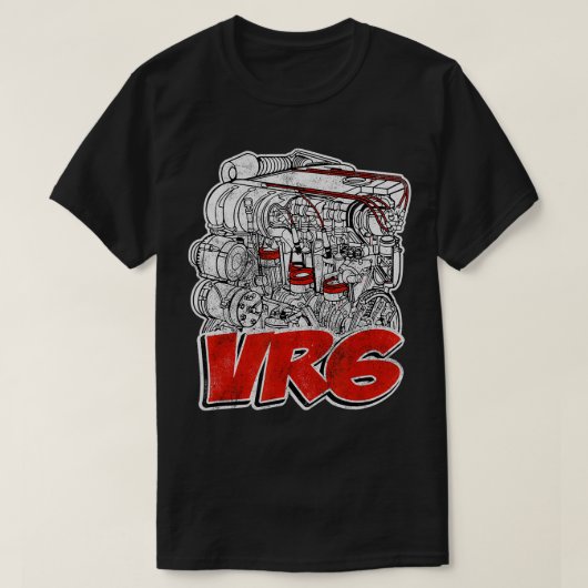 VR6 Motor Verzet Ontwerp T-shirt (Design voorkant)