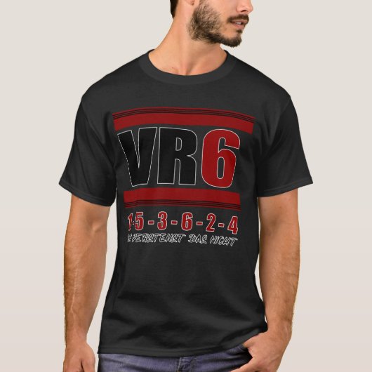 VR6-motorafstelling Golfcilinderontstekingsvolgord T-shirt (Voorkant)