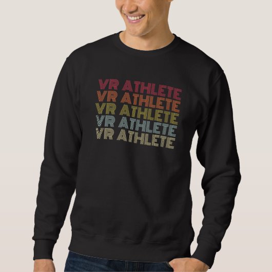 Vr Athlete Virtual Reality Retro Style Video Gamer Trui (Voorkant)