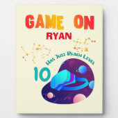 VR Birthday Boy Gamer Party Group Matching Fotoplaat (Voorkant)